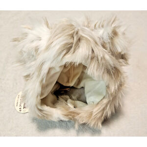 Eskimo Kids Snow Leopard Quality Faux Fur Winter Hat Chin Snap Infant 0-24 month